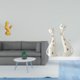 thumbnail image 2 of Figura decorativa de pareja de gatos y Feng Shui para decoración del hogar, regalo de bodas, mesa de comedor, repisa, artículo coleccionable para inau, 2 of 8