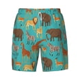 thumbnail image 4 of Lsque Mens Swim Trunks Cute Animals Pattern - Bathing Suit Compression Liner - Beach Swim Shorts Swimwear - (S-3XL) - Stretch Quick Dry -Medium, 4 of 9