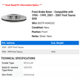 thumbnail image 2 of Front Brake Rotor - Compatible with 1996 - 1999, 2001 - 2007 Ford Taurus SHO 1997 1998 2002 2003 2004 2005 2006, 2 of 2