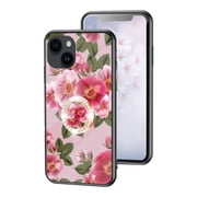 This Samsung Galaxy S10 5G phone case comes with a 360° rotating metal ring, making it convenient to carry. It features a magnetic stand and a floral pattern.