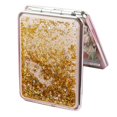 thumbnail image 3 of Makeup Mirror Compact Mirror Portable Hand Mirror Round with 2X Magnification for Woman,Mother,Girls, Round/Square , Gold, -square, 3 of 9