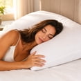 thumbnail image 5 of Yeciiwht Ergonomic Neck Pillow - Soft Breathable Bed Pillows with Cervical Neck Support, White Flat Pillow for Side & Back Sleepers, Bed, Sofa, 5 of 5