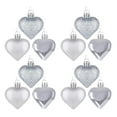 thumbnail image 2 of 36pcs Valentine's Day Heart-shaped Decorative Ornaments - Glossy Matte Powdered Small Pendants, Perfect for Holy Wreath Gift Decor Accessories Parties, 1.77*2.36in, Silver, 2 of 6