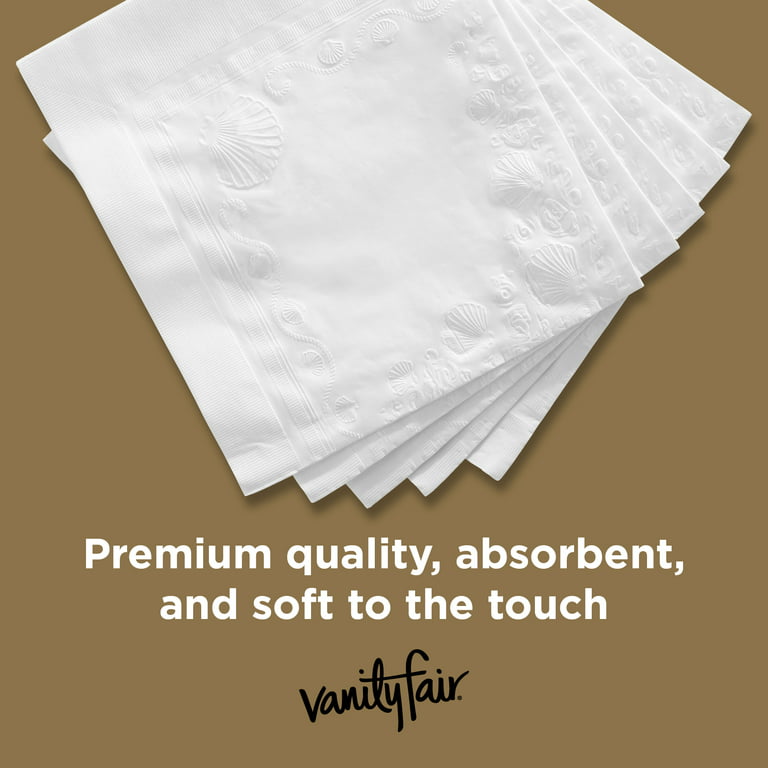 Stock Your Home 12 Inch Disposable Napkins - 1 Ply White Dinner Napkin
