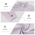 thumbnail image 4 of Maqroz Men's Mandarin Collar Shirt Long Sleeve Button Up Linen Cotton Casual Dress Shirt Solid Color Business Work Office Tops, 4 of 9