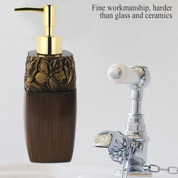 Ccdes Lotion Dispenser,400ml Decorative Vintage Resin Liquid Soap