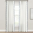 thumbnail image 6 of Lush Decor Panel Set - Coastal Chic Scallop Edge Window Curtain Panels, Blue/White, 52X84, 6 of 10