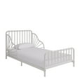 thumbnail image 2 of Little Seeds Quinn Whimsical Metal Toddler Bed, White, 2 of 19