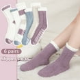 thumbnail image 3 of Loritta Fuzzy Socks for Women Slipper Winter Warm Cozy Socks with Grippers Womens 6 Pairs,Size 5-9, 3 of 6