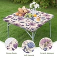 thumbnail image 4 of Pioneer Flower Floral Print Pattern Square Fitted Tablecloth with Elastic Edge,Square Table Cover,Washable Elastic Table Cover for Home Kitchen Party Decor 34"x34", 4 of 6