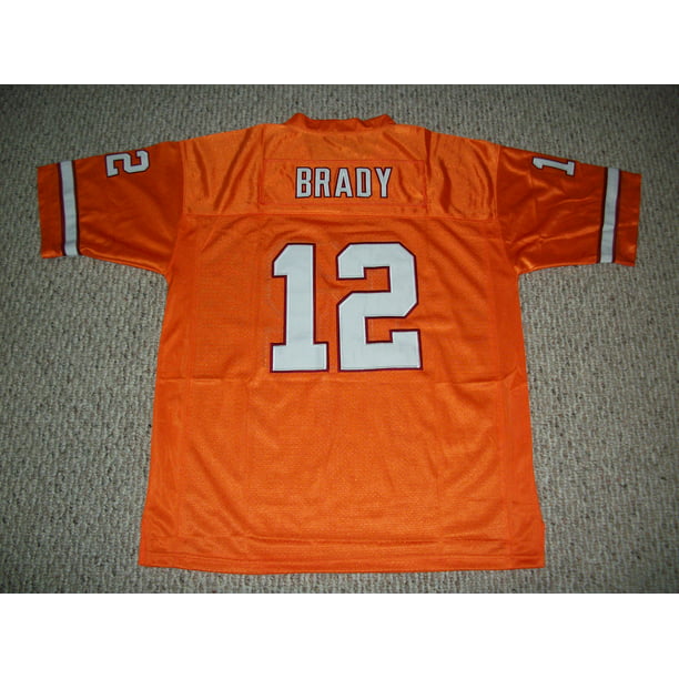 تقشير فروة الراس Unsigned Tom Brady Jersey #12 Tampa Bay Custom Stitched Orange ... تقشير فروة الراس
