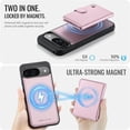 thumbnail image 3 of JEEHOOD Case For Google Pixel 9 / Pixel 9 Pro, RFID Blocking Compatible With MagSafe Detachable 2 In 1 Wallet With Snap fastening Card Holder,PU Leather Case,Kickstand Magnetic Protective Cover,Pink, 3 of 8