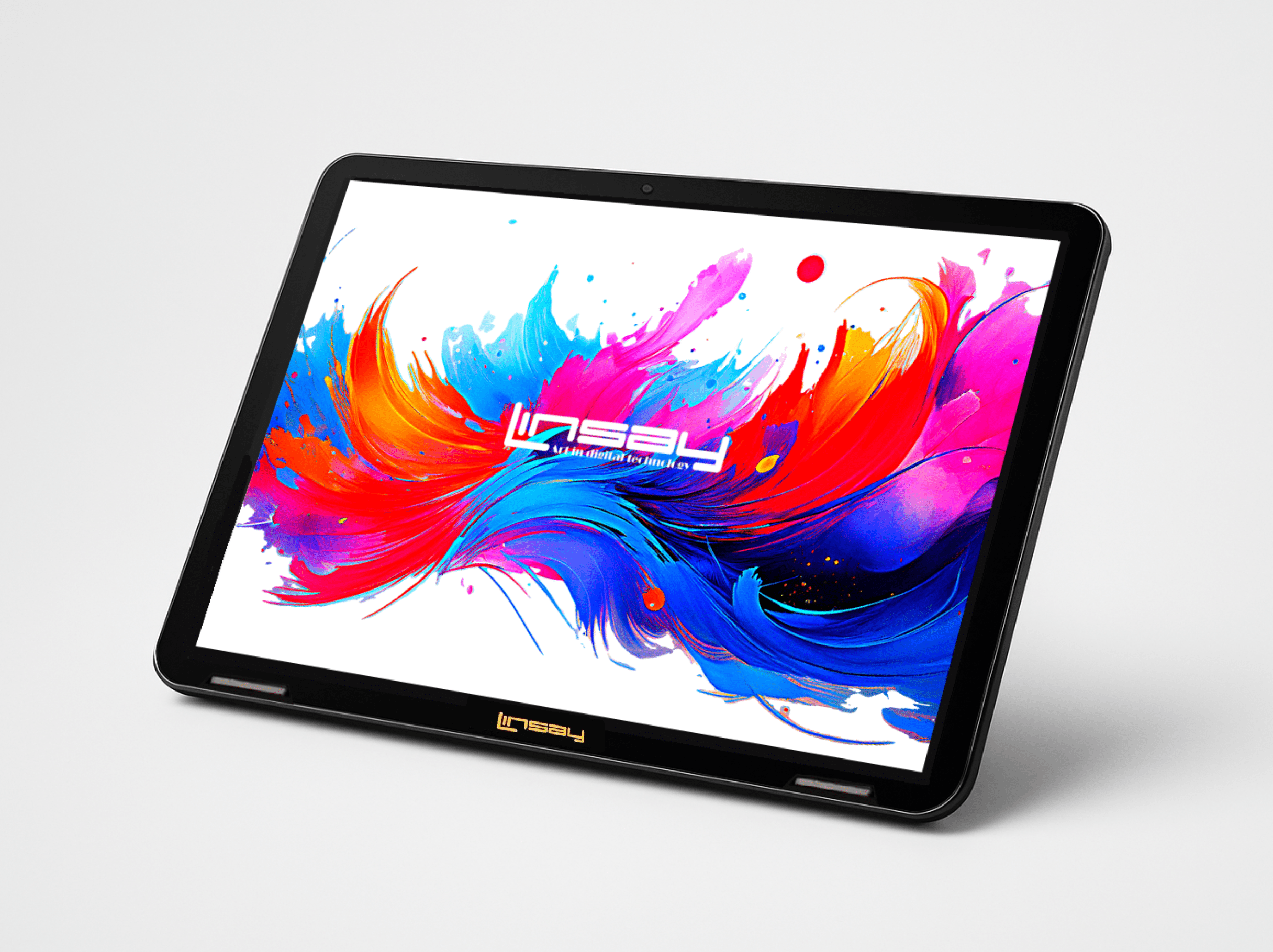 LINSAY 10.1" Octa Core 256GB Storage Android 15 Tablet with Black Keyboard