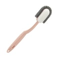 thumbnail image 3 of FRCOLOR Pink Long Handle Scrub Cleaning Brush Tool for Home Durable Plastic with Hanging Hole 10.5 inch, 3 of 10