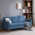 thumbnail image 2 of Tcbosik Modern Sofa Couch for Living Room Sofa Couch 3 Seater Fabric, Blue, 2 of 10