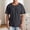 Dark Gray Tee, variant on Mens T Shirt Short-Sleeved Patient Clothing Open Side Button Top Solid Color Crewneck Tee Classic Clothes Black 3Xl