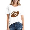 thumbnail image 2 of Blczomt Game Day Womens Short Sleeve Tops White Lightweight Summer Shirt Foot Ball Cute,XXXL, 2 of 7