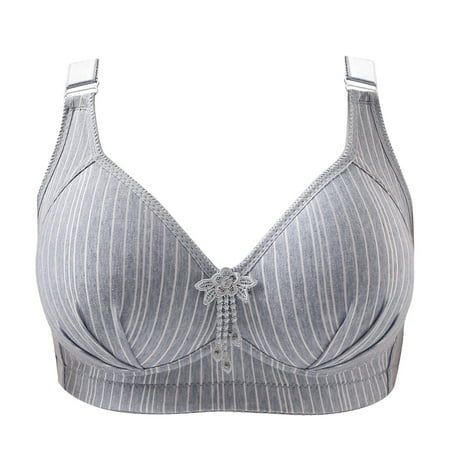 

JINMGG Bras Clearance Summer Fall Women s Plus Size Bra Woman s Printing Gathered Together Daily Bra Underwear No Rims
