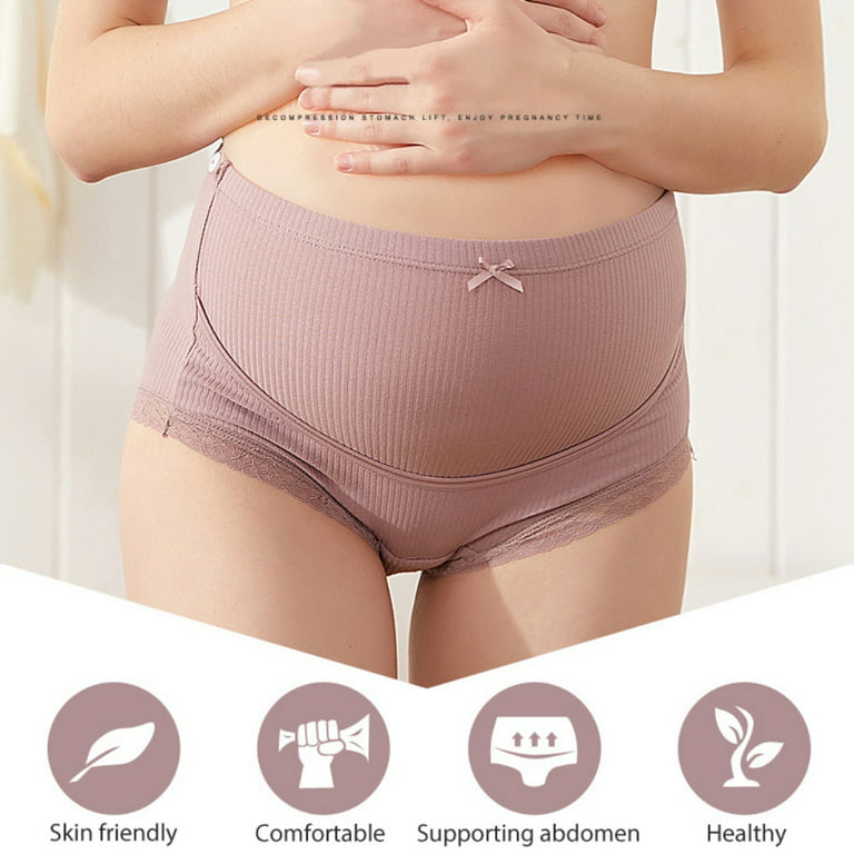 Spdoo High Waist Postpartum Underwear & C-Section Recovery Seamless Maternity  Panties Soft Breathable Adjustable Waistband Postpartum Belly Support Briefs  