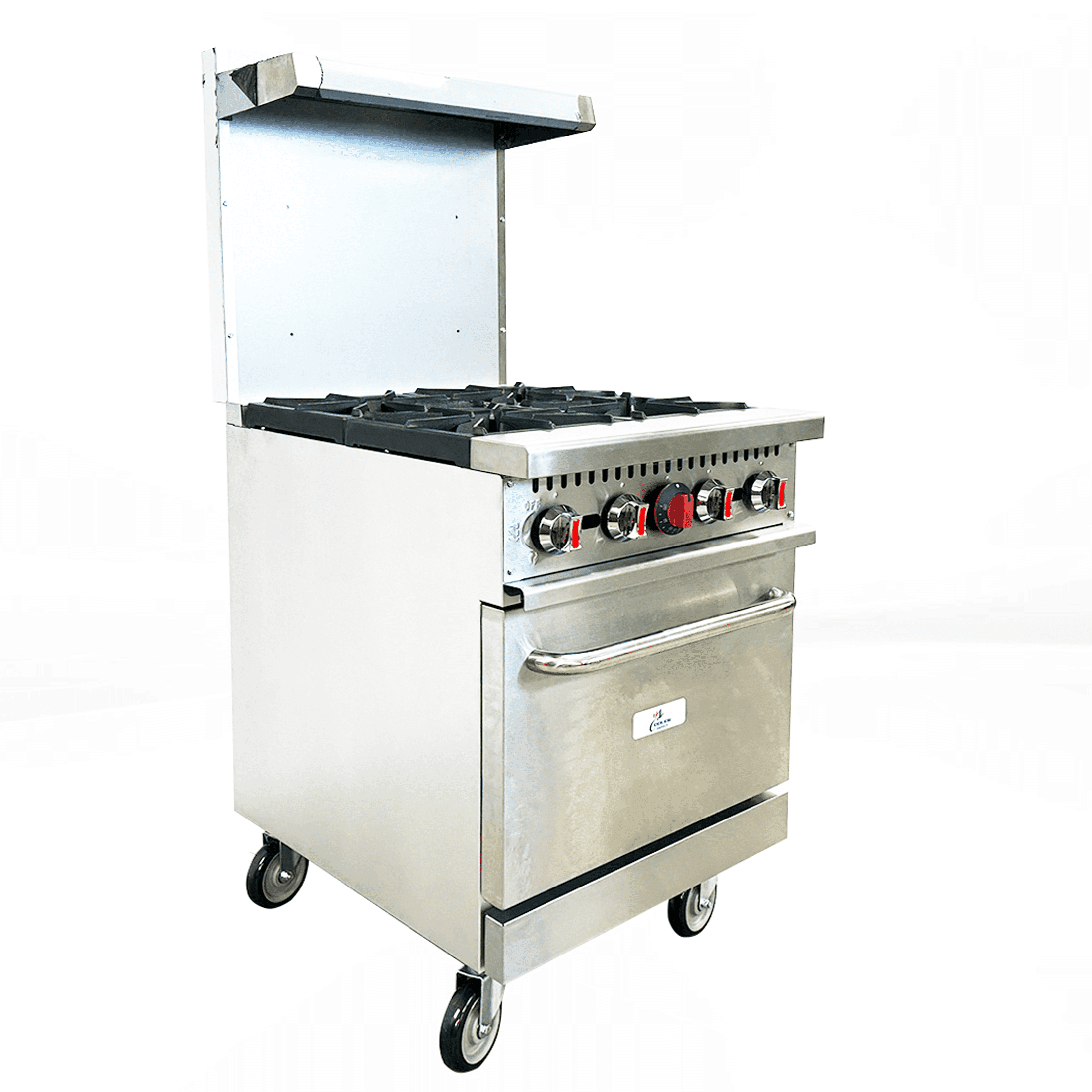 Cooler Depot 24" Natural Gas 4 Burners Commercial Oven Range, NSF Certified.