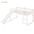 thumbnail image 4 of Bellemave Twin Loft Bed with Slide, Wood Low Loft Bed with Climbing Ladder & Storage Space, Twin Size Beds for Teen, No Box Spring Needed (White), 4 of 7