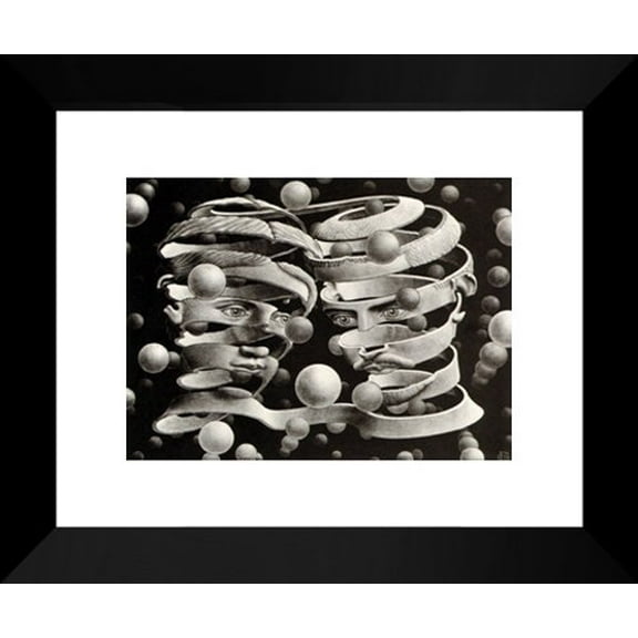 FrameToWall - Bond of Union 20x24 Framed Art Print by M.C. Escher