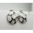 thumbnail image 3 of Round White Opal Silver Earrings, 3 of 5