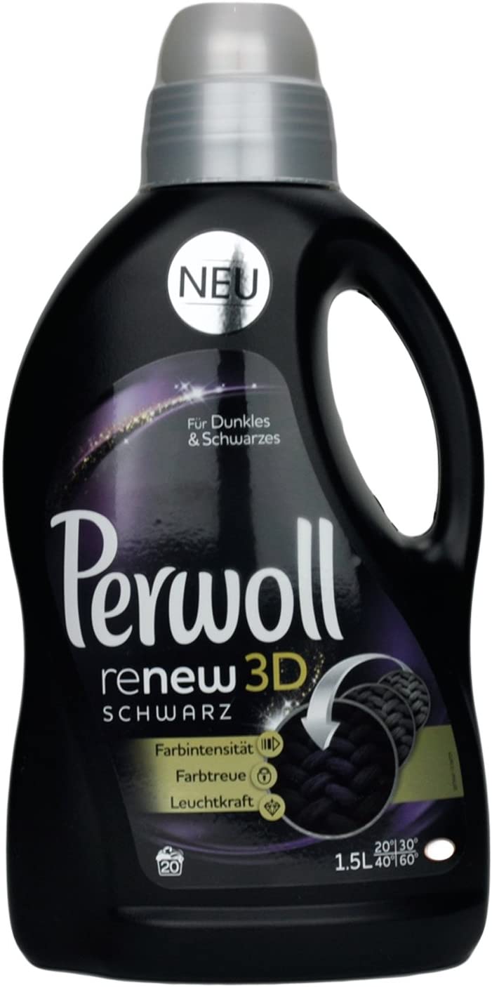 Perwoll Renew Black 3D, Liquid Black and Dark Color Laundry Detergent 51 Fluid oz, 20 Loads - image 4 of 4
