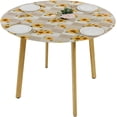 thumbnail image 1 of SURJDE Nappe Ronde Ajustée en Vinyle, Nappe en PVC Imperméable et Anti-Huile avec Endos en Flanelle, Résistante aux Taches, Essuyable, pour Table Intérieure et Extérieure, 37 Pouces-44 Pouces, 1 of 7