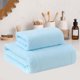 thumbnail image 1 of Juego exclusivo de toallas de hilo, toallas de baño coloridas, azul claro, 1 of 6