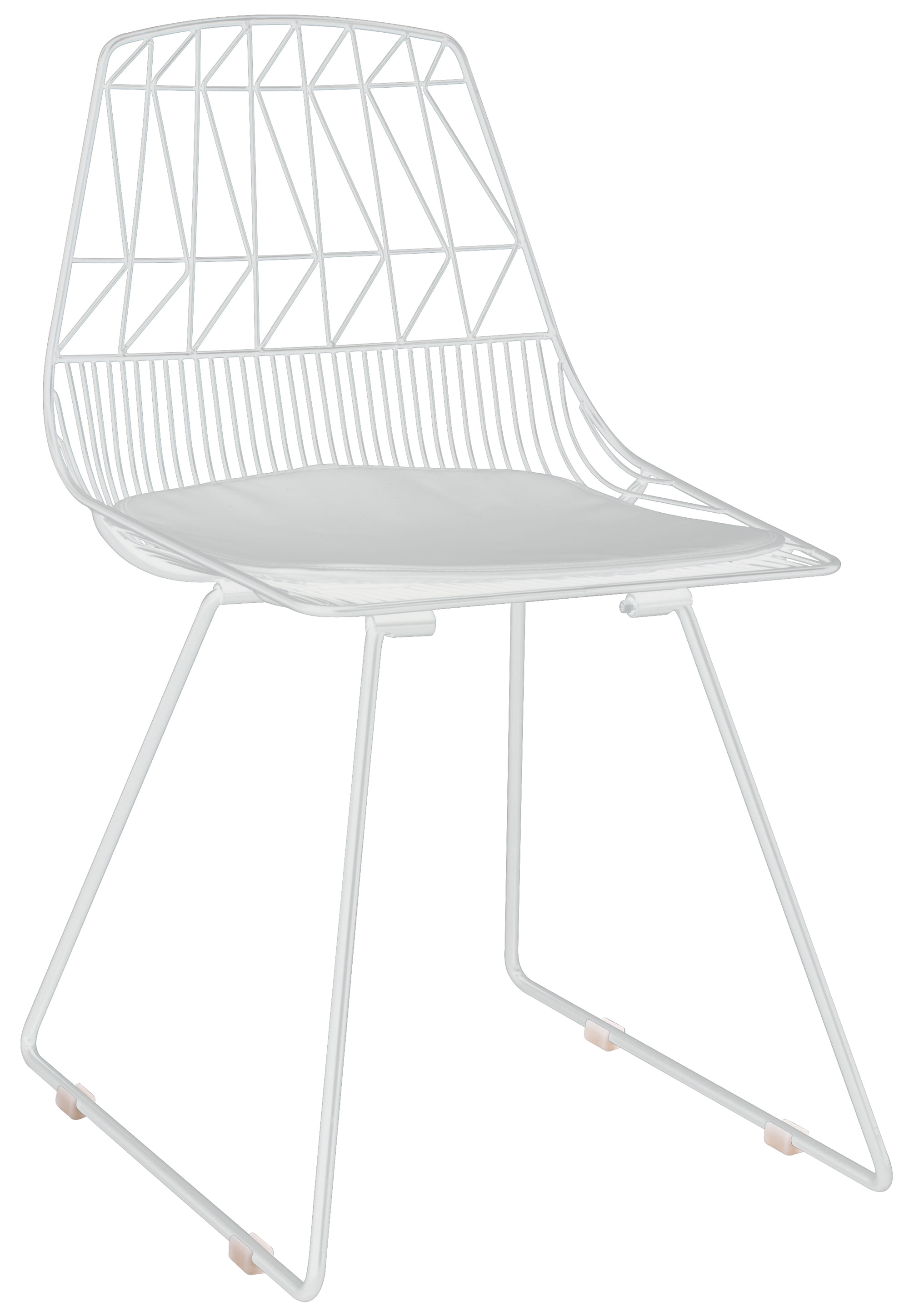 Adore Decor Vivi Metal Dining Side Chair in French White (Set of 2)
