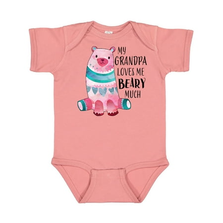

Inktastic My Grandpa Loves Me Beary Much with Cute Bear Gift Baby Boy or Baby Girl Bodysuit