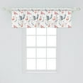 thumbnail image 2 of Ambesonne Flamingo Valance Pack of 2, Heron Birds Watercolor, 54"X18", Grey Vermilion White, 2 of 4