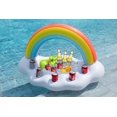 thumbnail image 3 of Inflatable Rainbow Cloud Drink Holder Floating Beverage Salad Fruit Serving Bar Pool Float Party Accessories Summer Beach Leisure Cup Bottle Holder Wa, 3 of 4