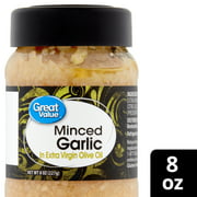 Angle View: Great Value Minced Garlic in Extra Virgin Olive Oil, 8 oz