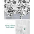 thumbnail image 3 of Black Gray Fruit Tie Up Curtains for Windows 45 Inch Length Balloon Curtains Kitchen Adjustable Balloon Window Shade Vintage Plant Nature Botanical Flower Tie Up Bathroom Curtain Window 52"x45", 3 of 6