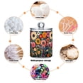 thumbnail image 6 of Yayeee 2 Pack Qtip Holder Bathroom Cotton Swab Canister with Lid Clear Dispenser Set, Large Colorful Flowers, 6 of 6