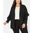 thumbnail image 4 of Alfani Womens Flounce Sleeve Jacket, Black, Plus Size, 3X, 4 of 4