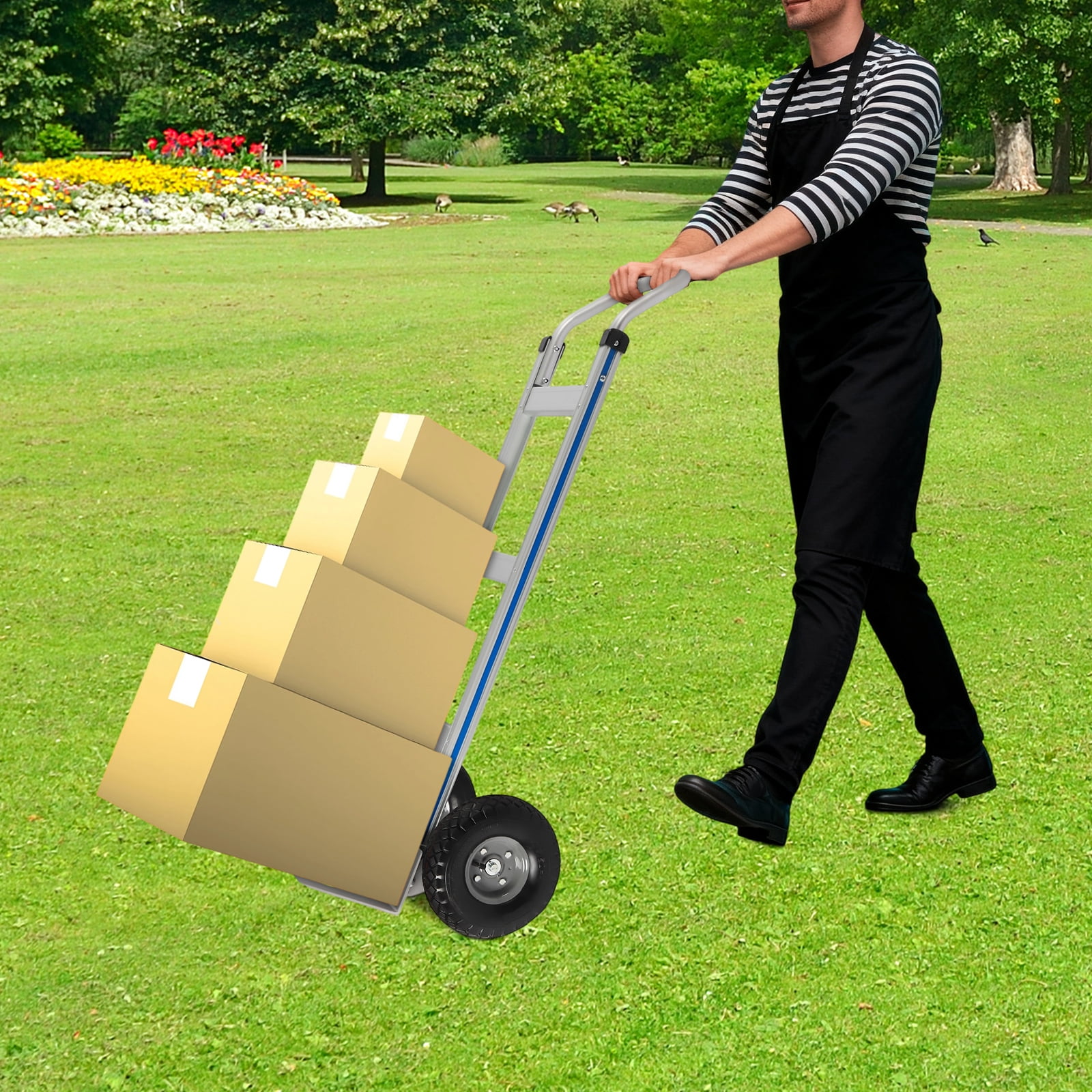 YIYIBYUS Hand Truck Dolly Industrial Strength 500 Lbs Weight Capacity Heavy Duty Dolly for Moving with Wheels