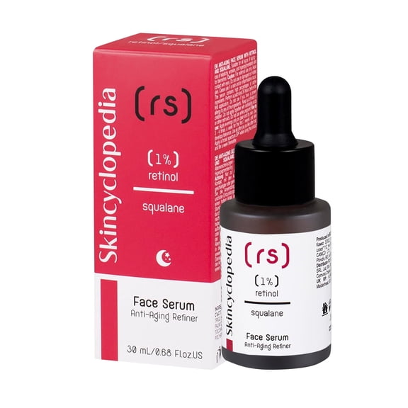 Skincyclopedia Pure Retinol & Squalane Face Serum – Anti Aging Facial Serum, Evens Skin Tone, Wrinkle & Fine Lines Refinement, Blemish Correction, Luminous Appearance & Smooths Skin