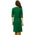 thumbnail image 5 of Phagun Women Solid Pattern Mandarin Collar Straight Kurti Indian Designer Ethnic Dress, 5 of 7