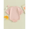 thumbnail image 3 of Bagilaanoe Newborn Baby Girl Boy Summer Rompers Letters Print Short Sleeve Bodysuits 3M 6M 12M 18M Infant Casual One Piece Short Jumpsuit, 3 of 8