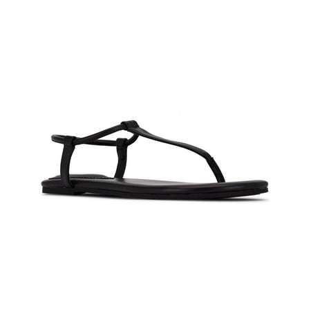 

Nine West Womens BASSIE3 Flat Sandals Thong Ankle Strap