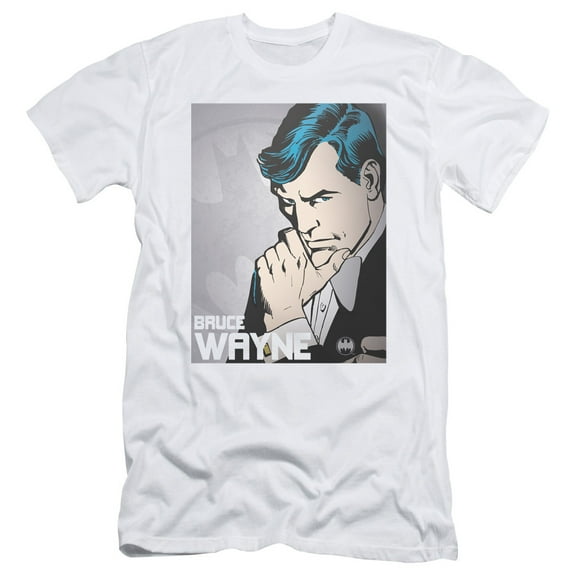 DC Comics Bruce Wayne S/S Adult 30/1 T-Shirt White