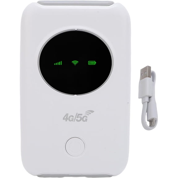 Tangxi 4G/5G WiFi Hotspot, 300Mbps High Speed Unlocked USB WiFi Modem with SIM Card Slot, Support 10 Users, Wireless Network Portable Router with LED Display for Travel