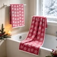 thumbnail image 5 of 2 Pack Christmas Hand Towels, Snowflake Christmas Kitchen Towels, Soft Absorbent Holiday Dish Towels for Bathroom Kitchen Decor, Xmas Gift, 15.7 x 23.6 inch, 5 of 6