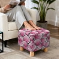 thumbnail image 4 of TSOVTHRID Love Heart Print Stretch Square Ottoman Cover Breathable Folding Storage Stool Furniture Protector Soft Square Slipcover with Elastic Bottom for Living Room Valentine's Day Decor, 4 of 7