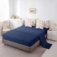 thumbnail image 3 of Homewish Western Cowboy Boots 7-Piece Twin Bedding,Floral Cactus Bedding Comforter Set,Blue Brown,Navy Blue Reversible, 3 of 8