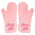 thumbnail image 1 of Paris Hilton - Juego de Manoplas para Horno con diseño icónico Que es Caliente, Resistentes al Calor con agarres de Silicona con Textura Antideslizante, Juego de 2 Piezas, Color, 1 of 7