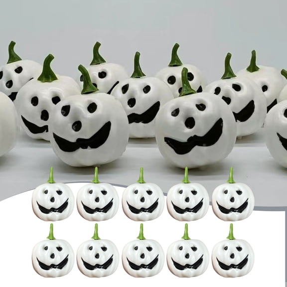 MMJ Pumpkin Toys 10 Pcs Stress Relief Squeeze Toy Halloween Treat Bag Filler Party Favors for Age 3 to Adult 2.76x2.17x2.17in